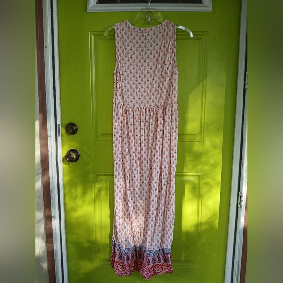 Beach Lunch Lounge Paisley Sleeveless Maxi Dress Lightweight Viscose Size Small - Picture 7 of 8